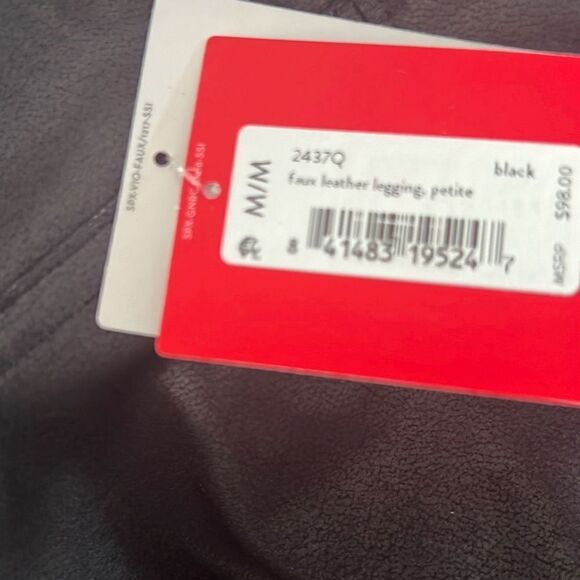 Spanx Women's Faux Leather Leggings In Black Size Medium - Picture 7 of 7